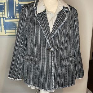 Chico’s Blue and Silver Blazer Size 2